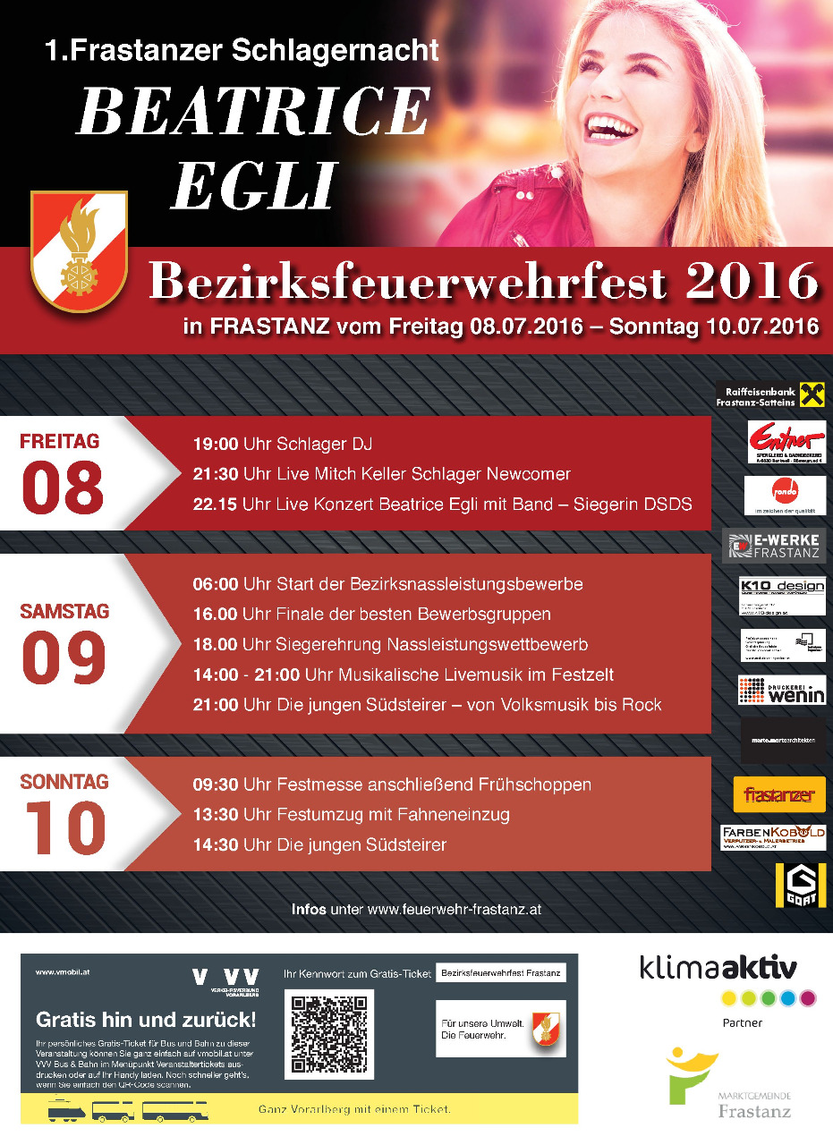 Bezirksfeuerwehrfest Frastanz 2016