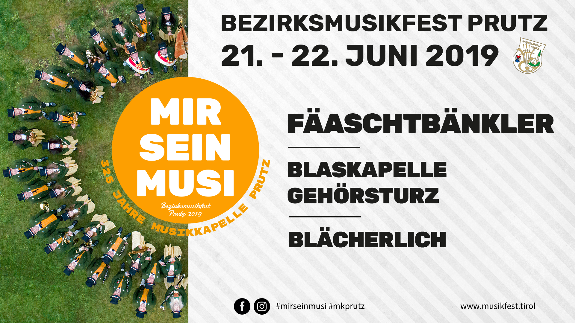 MIR SEIN MUSI - Bezirksmusikfest in Prutz/Tirol